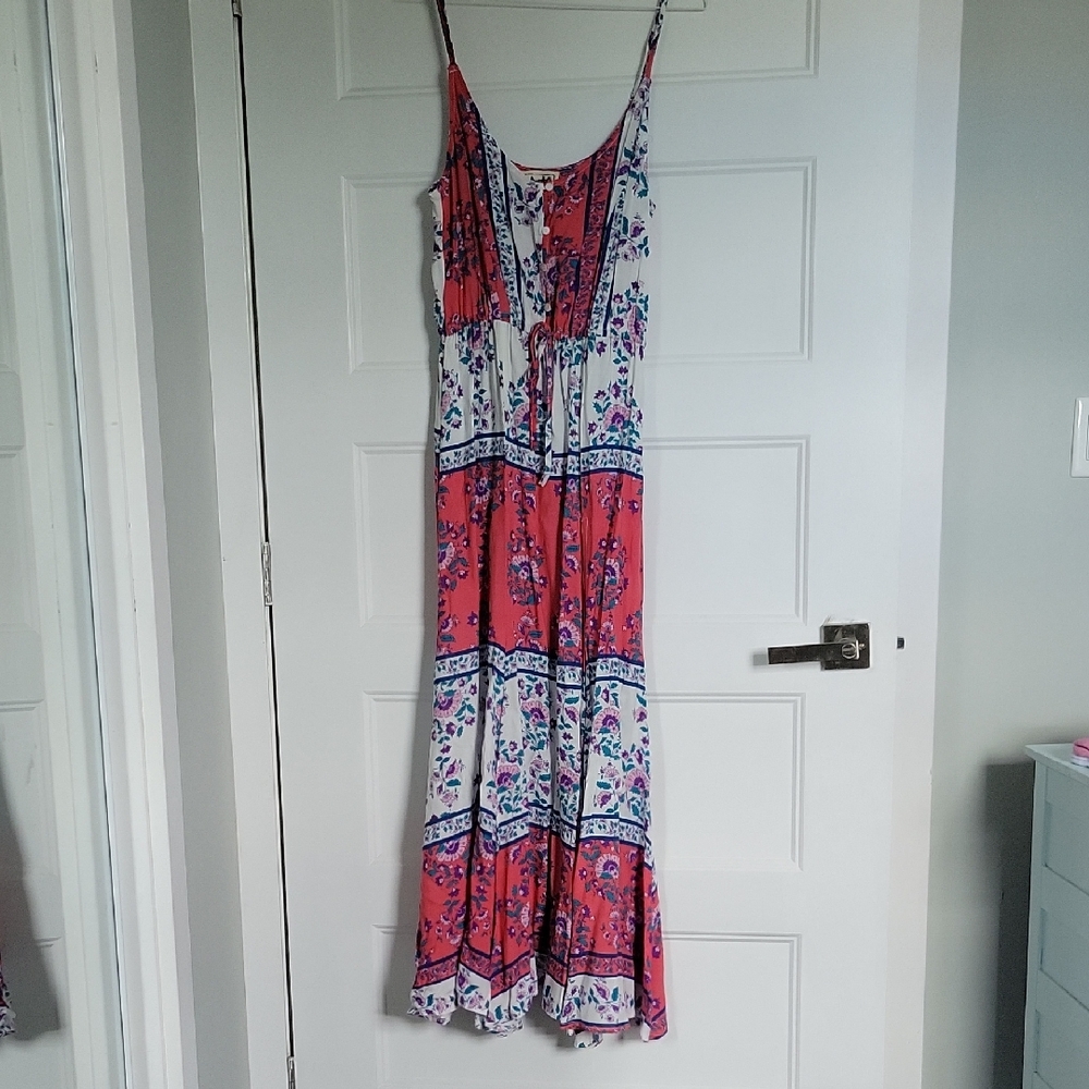 Jaase Floral Maxi Dress in Pink and White